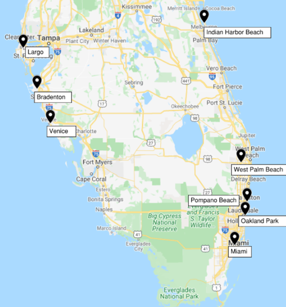 Map of FDI satellite offices.